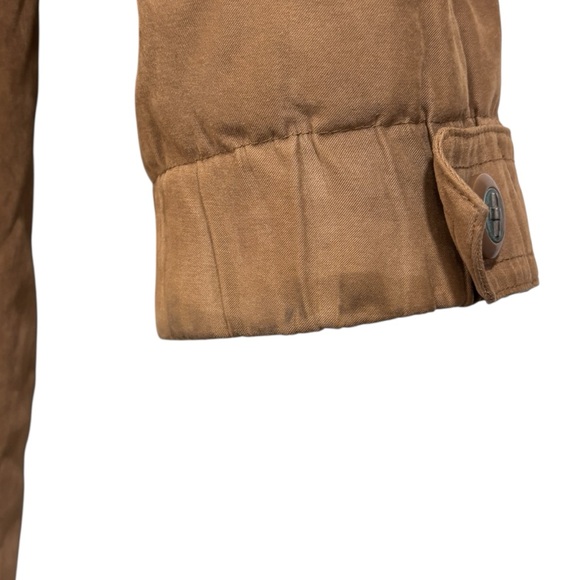 Bernardo Faux Suede Fall Winter Coat Size Small Raccoon Fur Trim Hood Womens - Picture 11 of 16